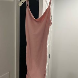 Pink ribbed Fashion nova dress
